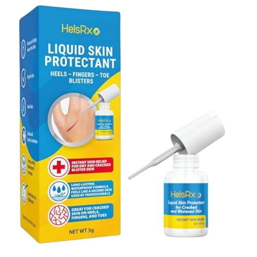 HelsRx Liquid Bandage Glue - Invisible Skin Repair Gel for Severe Dry Cracked Heels, Feet, Fingers,...