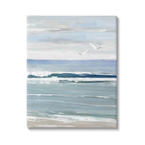 Stupell Industries 'Seagulls Over Shore'| Canvas Art by Stupell Industries - Used condition - US$36.27