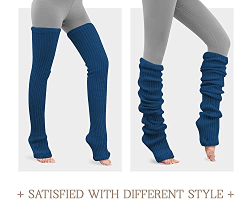Image of Thigh Highs Leg Warmers for Women Over Knee High Crochet Extra Long Socks