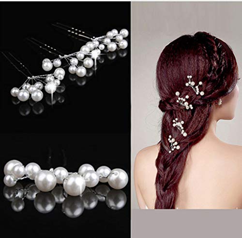 Lovef -10 Pcs Women's Fashion Wild U-Shaped Handmade Pearl Barrette Hair Pins Clips For Prom Wedding Bridal Bridesmaid #TOP2