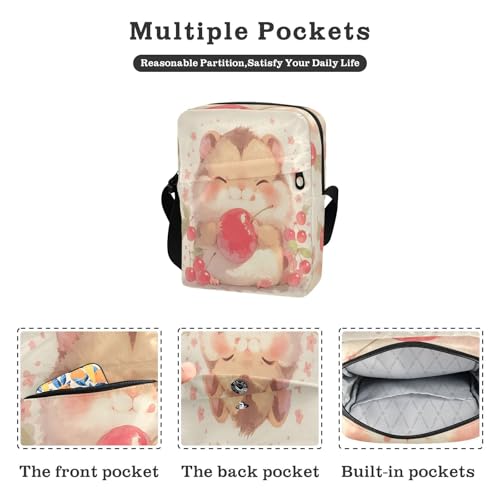 Sweet Cherry Animal messenger bag for women Crossbody Bags For Women Small Croos Body Purses Adjustable Strap for School School2