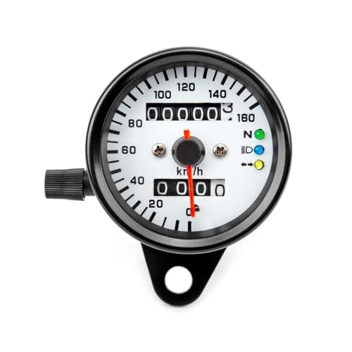 MALIYAE Motorrad Drehzahlmesser Tachometer Double Mileage