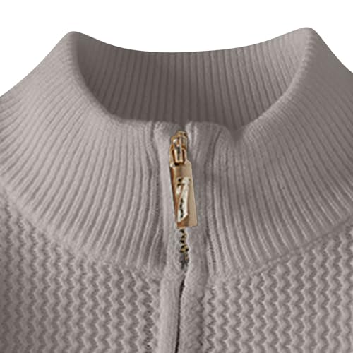 Winter Sweaters for Men Warm Stand Up Collar Solid Color Pullover Long Sleeved Comfort Sweater Pullover Fitted4