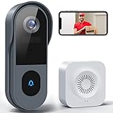 XTU Doorbell Camera Wireless, 2K WiFi Video Door Bell Ringer Wireless with Chime, PIR Human Detectio