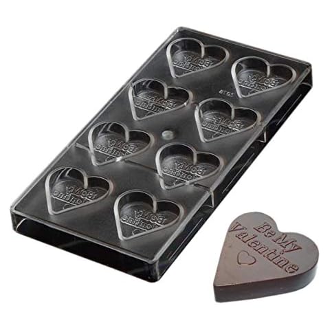 Grainrain Plastic Chocolate Molds Valentine's Day Heart Candy Molds Plastic Polycarbonate Chocolate Molds Clear Hard DIY Pastry Baking Tool (S5-19317) Cover