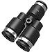 Utah Pneumatic 10 Pack Plastic Push to Connect Fittings Tube Connect 1/4 inch od y spliter Push Fit Fittings Tube Fittings Push Lock (1/4 inch y spliter)