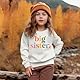 Große Schwester Sweatshirt Big Sister Pullover Baby Mädchen Outfits Geschwister Kleidung Neugeborenen Pulli Schwesterchen Autumns Winter Sweater Kinder Rundhals Langarmshirt(Weiß,12-18Monate)