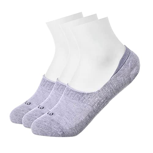Image of SOLO Cotton Rich, No show socks, Low Cut Liner Non Slip. Made in Egypt (OEKO-TEX Certified)., H.grey /Black /Beige (9-pack), Small-Medium