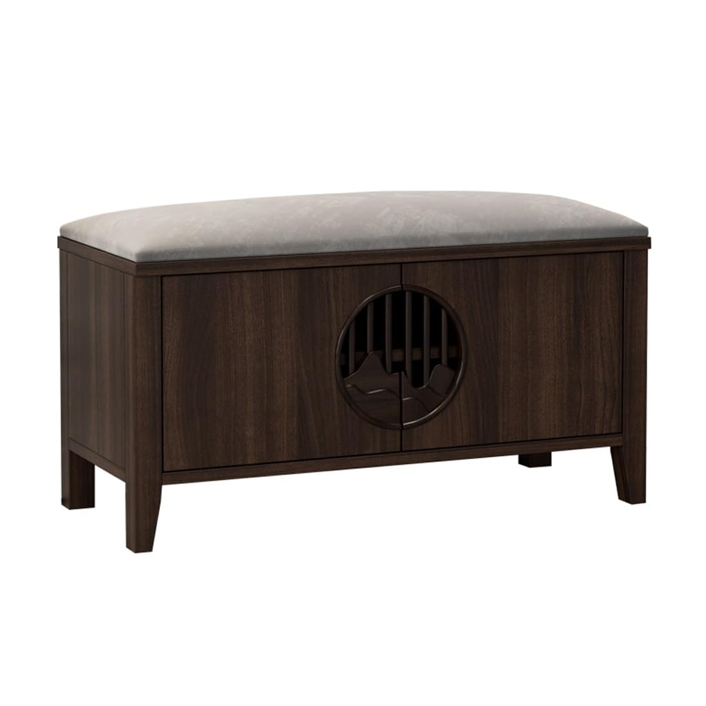 Aioneer Footstool For Front Door Entrance Shoe Changing Stool Home Door Shoe Cabinet Wooden Can Sit Soft Cushion Cushion Entry Simple Entry Door Wear Shoe Cabinet Outdoor Bench S-A-L 80cm