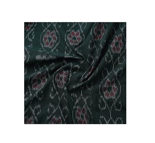 Image of Premium Sambalpuri Ikat Weave Pure Handloom Cotton Shirt Fabric Authentic Odisha Traditional Tie-Dye Craft, Soft & Breathable Natural Cotton Material for Custom Tailoring, Casual & Formal Wear