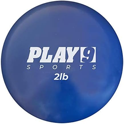 Miniatura 2 de Play 9 Sports Pelota con peso PlyoBall  Pelota medicinal suave con peso para béisbol, sóftbol, pilates, yoga y terapia física (4 libras, rojo)