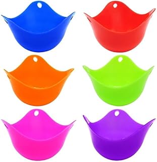 Egg Poacher Cups - Cooking Perfect Poached Eggs Colorful Extra Thick Silicone Egg