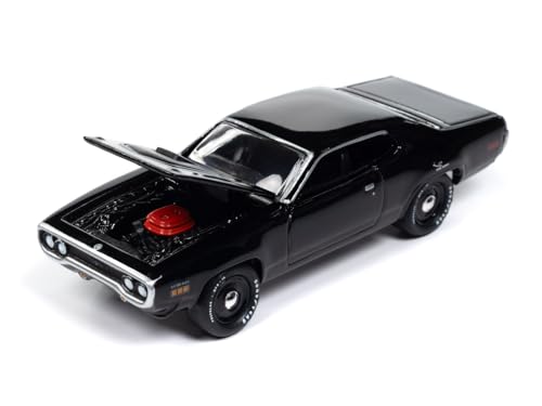 Johnny Lightning 1971 Plymouth Road Runner Black Mecum Auctions Limited Edition to 2496 pieces Worldwide Hobby Exclusive Series 1/64 Diecast Model Car