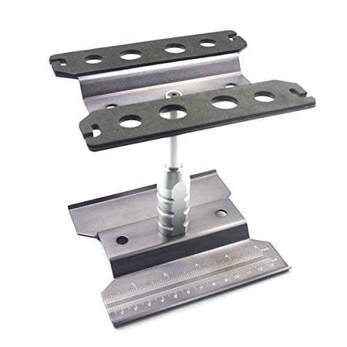 Axixi RC Car Stand Work Station Repair Workstation Aluminum Alloy 360 Degree Rotation Lift Or Lower, for 1/8 1/10 1/12 Scale Cars Trucks Buggies (Titanium) Axixi RC Car Stand Work Station Repair Workstation Aluminum Alloy 360 Degree Rotation Lift Or Lower, for 1/8 1/10 1/12 Scale Cars Trucks Buggies (Titanium)
