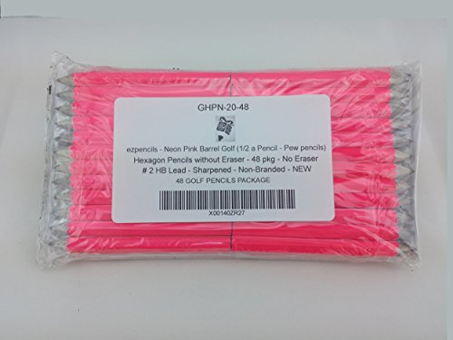 Lápices de grafito HB rosa neón pack 48 sin borrador miniatura 3