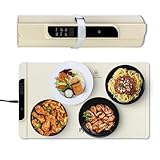 PYROIS Food Warming Mat – 6 Preset Modes + 1 Adjustable (120°F-200°F), Smart Timer (0.5-10h), Portable Food Warmer, Warming Mat for Food, Food Warmers for Parties, Daily Use, Defrosting, Thanksgiving