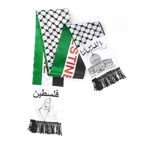 2 Pack Palestine Flag Scarf - Palestinian Neck Scarf - Arab Gifts - 6 X 53 Inch