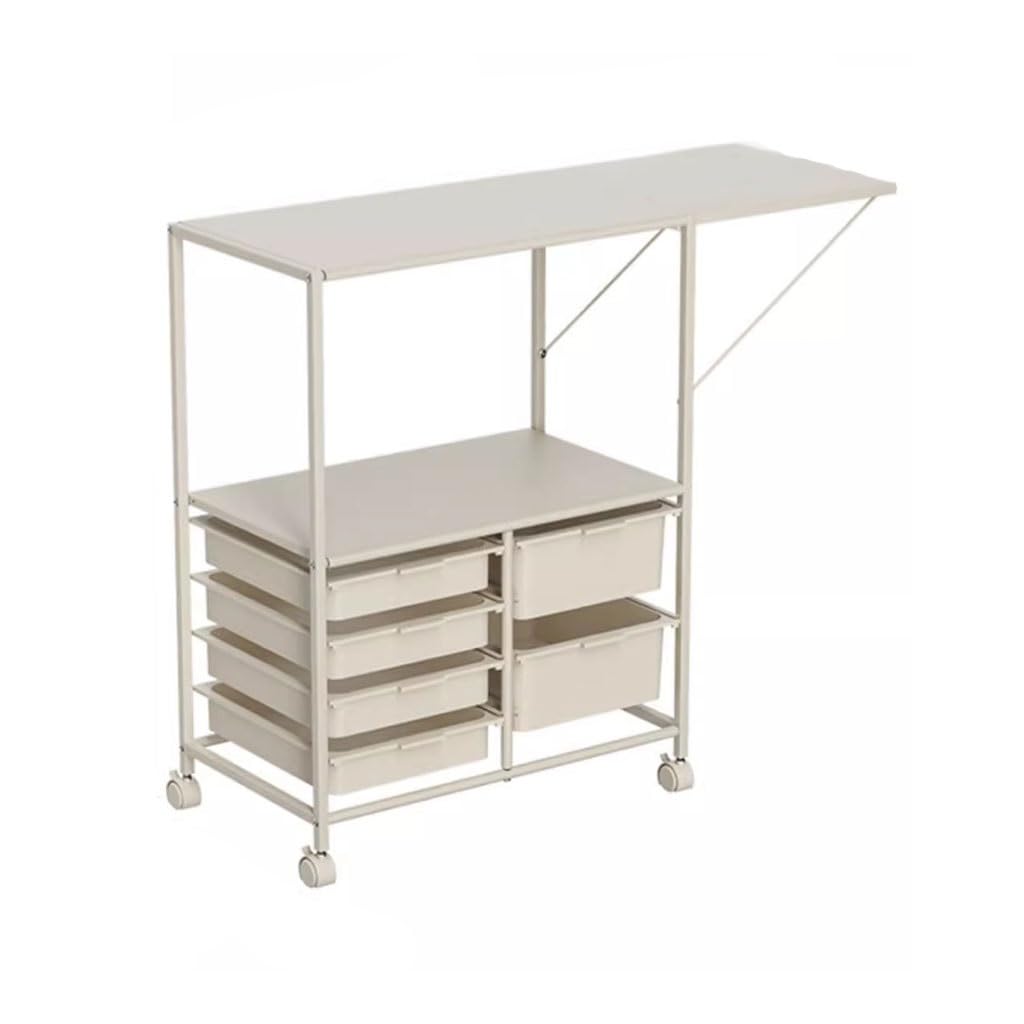 Soporte para impresora, estante de almacenamiento para el hogar, estante de almacenamiento de suelo, estante de hierro móvil para impresora (100 cm x 36,5 cm x 85,2 cm)