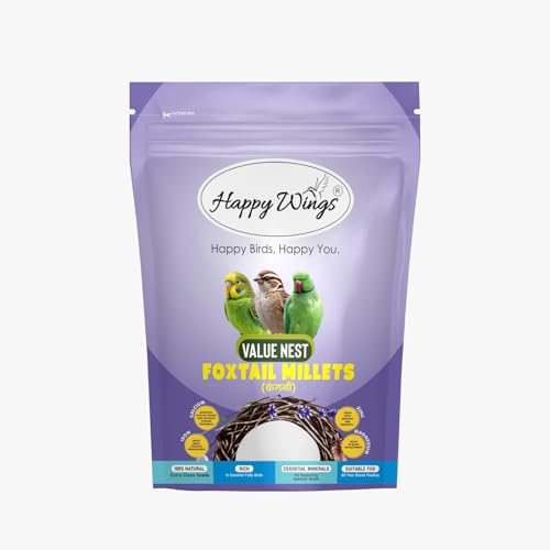 Image of Happy Wings Value Nest Bird Feeder Starter Pack | Plastic Tube Bird Feeder with Foxtail Millet (1 kg) and Wild Bird Food (900 gm)