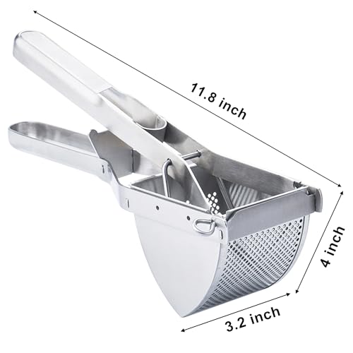 Potato Ricer, AITRAI Large 22oz Potato Ricer and Masher Heavy Duty Stainless Steel Mashed Potato Masher for Smooth and Fluffy Mashed Potatoes - Thumbnail 7