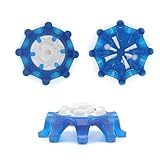 weiemgs 20 Stück Golf Schuh Spikes Ersatz - Golfspikes Mit Einem Runden Loch In Der Mitte- Kompatibel Mit Footjoy, Nike, New Balance, Under Armour, Callaway, adidas(Blau)