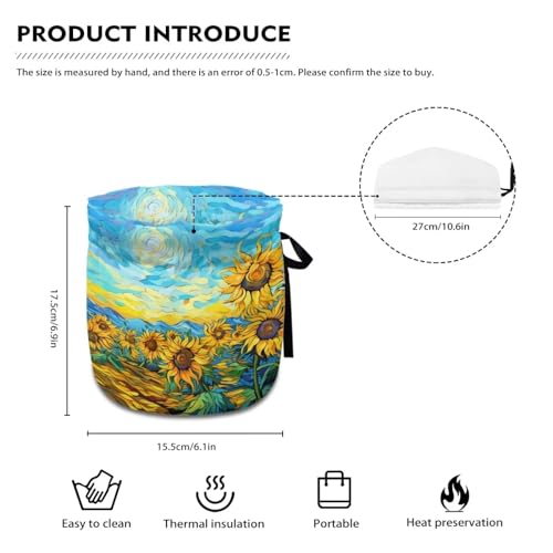 Image of Sunflower Print Tea Cozy for Teapot Insulated Large Teapot Cover to Keep Warm Tea Kettle Cover Machine Washable for Home Kitchen Tea Party Table Decor