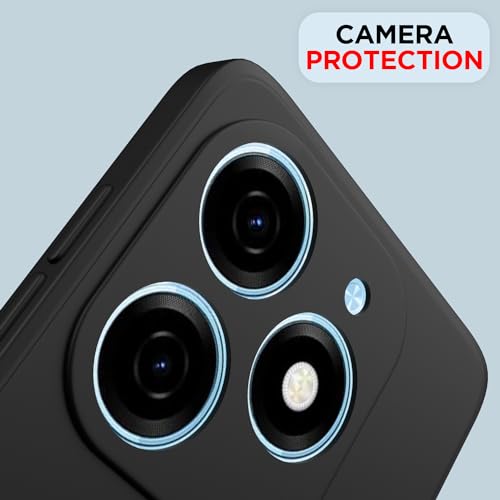 Image of Outlouders Back Cover for Tecno Spark GO 2024 | Camera Protection | Durable Soft Matte Silicone Bumper Case (Black)