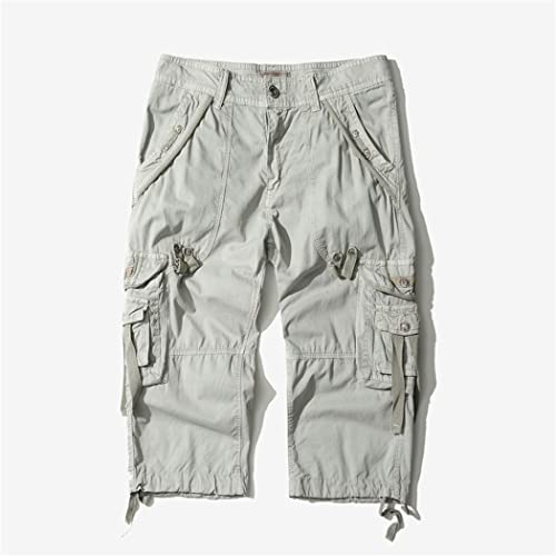 Short décontracté d'été camouflage en coton blanc gris
