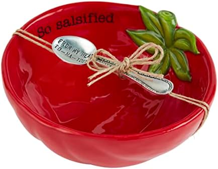 Mud Pie Fiesta Dip Bowl Set, Tomato, 5