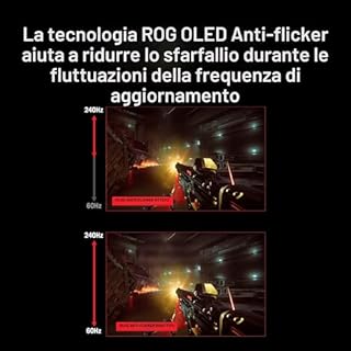 ASUS ROG Strix OLED XG27AQDMG Monitor Gaming WOLED da 27” pollici (26,5), 1440p e 240 Hz, Tempo di Risposta 0,03 ms, Anti-sfarfallio e OLED Care, G-SYNC, 99% DCI-P3, DisplayWidget Center, Nero