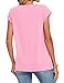 Zeagoo Womens Tops Summer Casual Cap Sleeve Tshirts Shirts Business Dressy Spring Fashion Outfits Trendy Clothes Light Pink