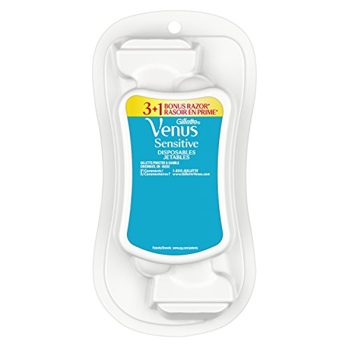 Gillette Venus Women's Disposable Razor with Blades, Sensitive, 3 Count