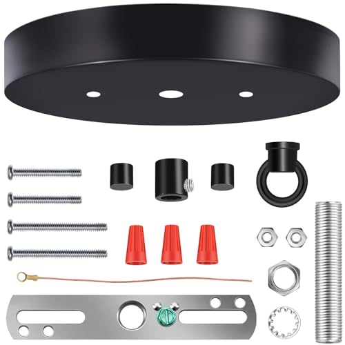 Kit d'auvent noir de 15,2 cm pour suspension avec support de fixation