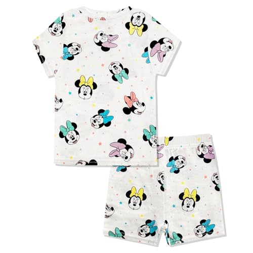 Disney 2 Piece Pajama Set - Mickey, Minnie, Pooh - Toddler Boys & Girls PJ Set, Short Sleeve Shirt & Shorts, Official License