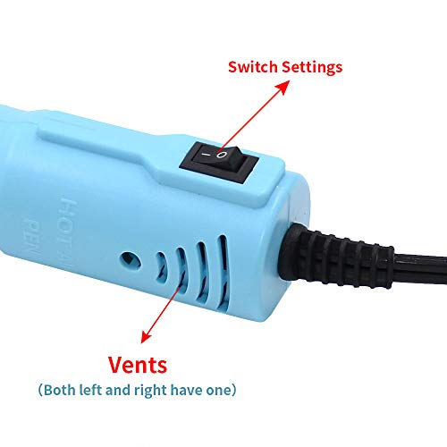 Mofa Heat Gun,Mini Hot Air Gun Tools Shrink Pen With Stand For Diy Embossing And Drying Paint Multi-Purpose Electric Heating Nozzle 150W 110V (Blue) #TOP3