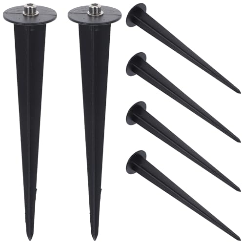 PAMINGONO 6 Estacas Solares de Jardín 160 CM de Plástico para Iluminación Exterior Repuestos para Luces Solares Accesorios para Iluminación de Patios y Césped