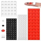 165Pcs Tactile Stickers for Blind Bump Dots for Visually Impaired Elderly Low Vision Aids Braille Sticker Silicone Braille Assistive Markers Visual Impairment Aids (Red,Black,White,Clear)