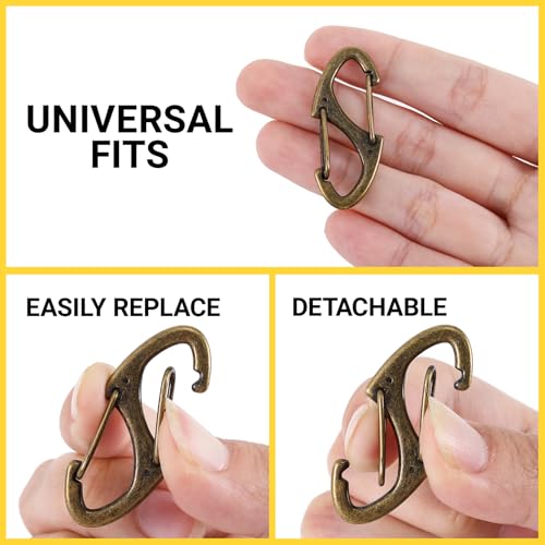 Image of 8 Pcs Zipper Clips Anti Theft Deterrent, Dual Opening Zippers Pull Replacement, Zipper Locks for Backpacks, Camping, Suitcases (Bronze)