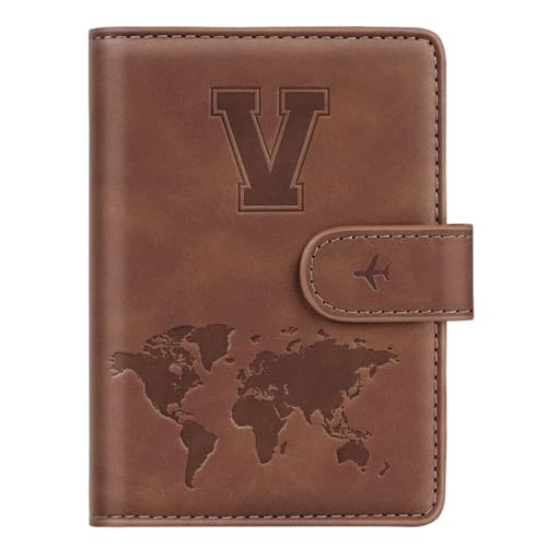 Simikol Passport Holder Wallet Cover Personalized Initial Travel Essentials