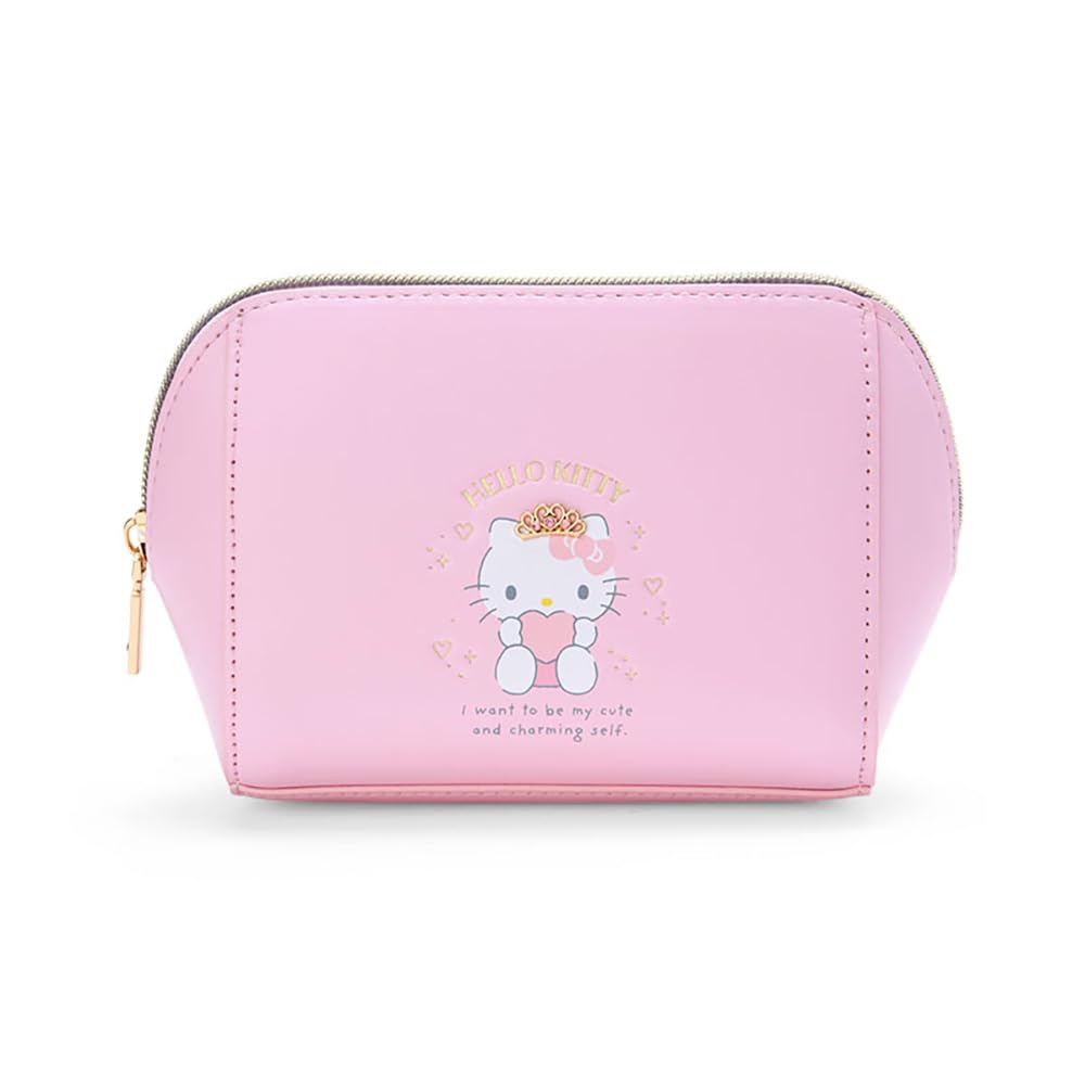 Sanrio 619710 Hello Kitty Pouch, Hello Kitty, 7.5 x 2.8 x 4.7 inches (19 x 7 x 12 cm), Crushing Tiara Series, Character 619710