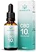 Produktbild CBD Öl 10% - Premium Hanföl Tropfen mit 10 Prozent Cannabidiol in Hanfsamenöl - Pures CBD Hanfextrakt Breitspektrum aus CBD Blüten - Hanftropfen Vital, CBD Oil, Hemp Oil, 10ml - AMIREDITA