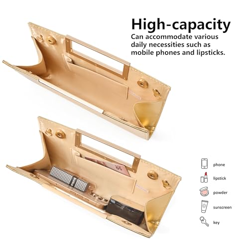 Image of Gurina Evening Clutch Purses for Women Formal Party Clutch Bags Cocktail Prom Fashion PU Leather Shoulder Handbags
