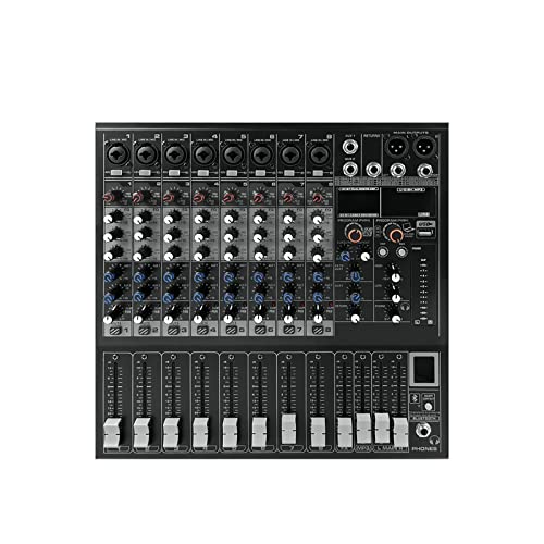 DJ Controller Mixer Set Mezclador de DJ de 8 canales con efecto de reverberación 16 DSP BT 5.0...