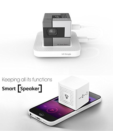 Image of SK UO Smart Beam, Portable Mini Projector, Compatible with iOS/Android (Wireless 1.80 inch, Black Pearl)