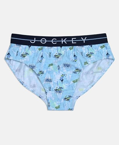 Image of Jockey NB01 Boy's Super Combed Cotton Elastane Stretch Printed Brief with Ultrasoft Waistband (Pack of 2)