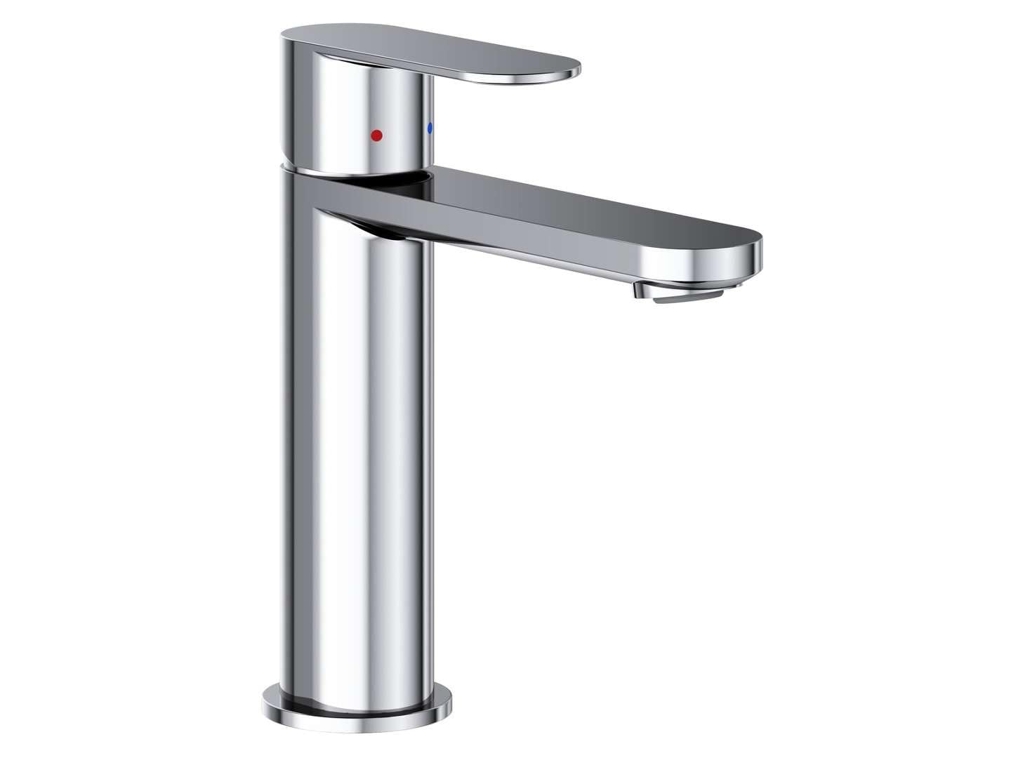 Waschtischarmatur | Einhand-Waschtierie Chrome | Wasserhahn | ohne Ablaufgarnitur und Zugstange | Höhe 175 mm | CR II 014.00CR | Chrom | Ravak