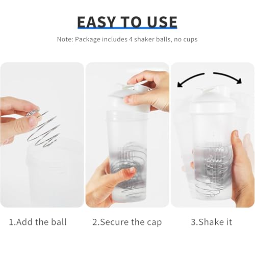 Image of 3PCS Protein Shaker Bottle Mixer Ball Set, Stainless Steel Mixing Balls for Protein Shaker, Drinking Bottle