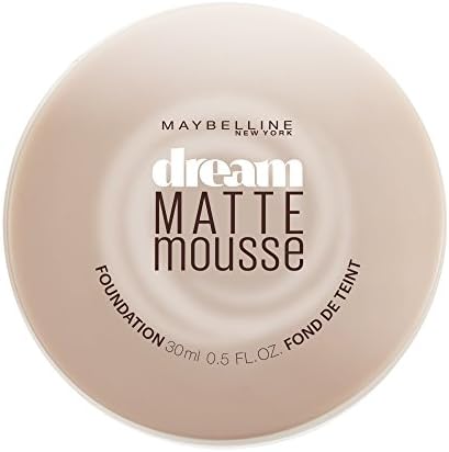 Maybelline New York Dream Matte Mousse Full Coverage Foundation For All Skin Types, Caramel, Dark 2, 0.64 Ounce, Packaging May Vary