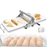 Laminadora manual de masa, diseño plegable de 40.9 x 22.8 pulgadas con grosor ajustable para cruasanes, pizza, hojaldre y chocolate negro, perfecto para entusiastas de la repostería