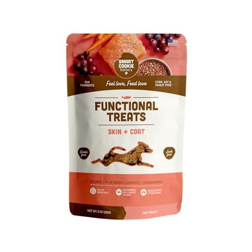 Smart Cookie All Natural Dog Treats - Healthy Skin and Coat Salmon Biscuits - Ideal for Sensitive Stomachs or Itchy, Allergic, Dry Skin - Dehydrated, Crunchy, Human-Grade, Made in USA - 8oz, Pack of 1